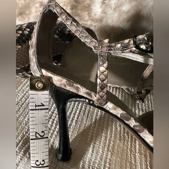 Stuart Weitzman for Mr. Seymor Vintage Snakeskin Strappy Heels - Picture 8 of 11